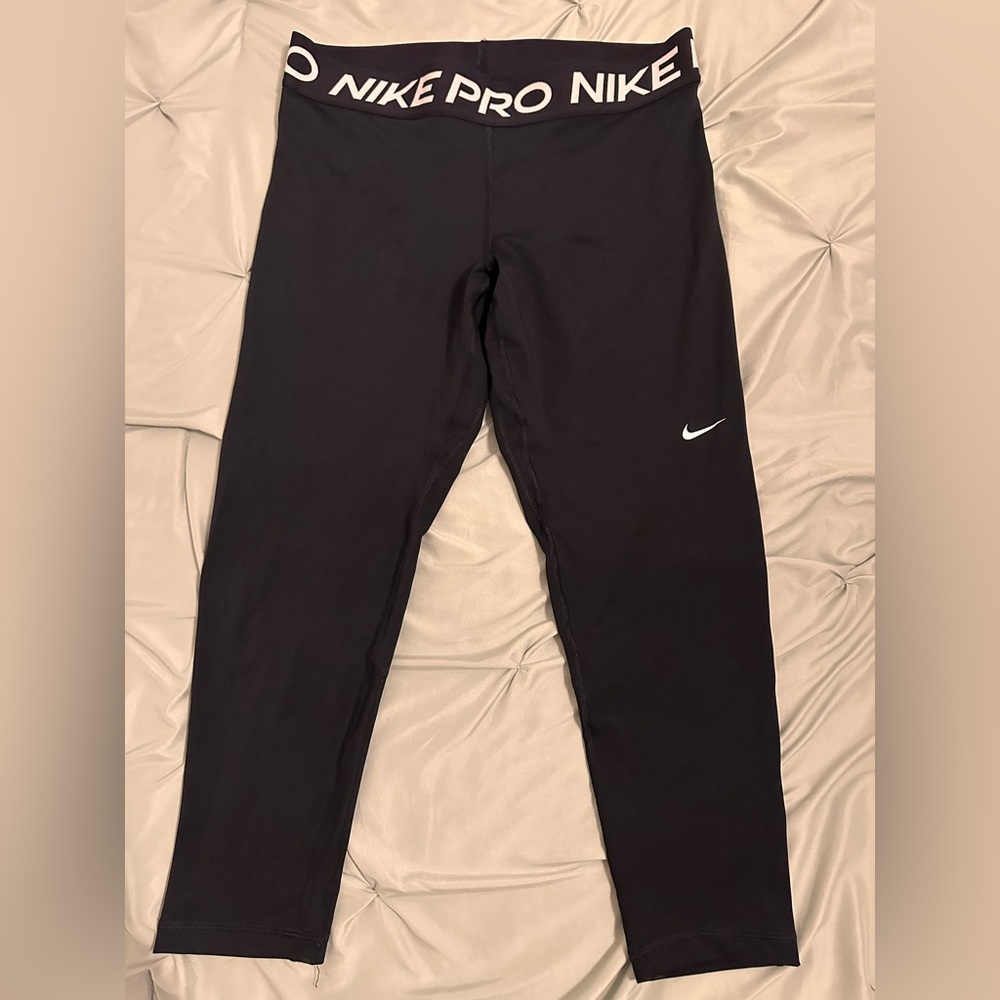 Nike Dark Leggings with White Logo